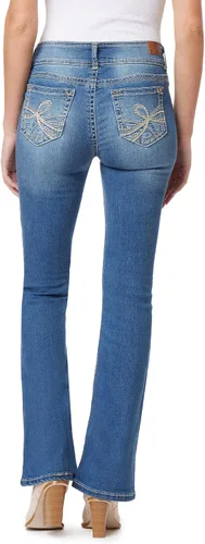 Vista 2 de WallFlower Jeans coquetos con curvas para mujer de tiro alto Insta Stretch Juniors (estándar y Plus)