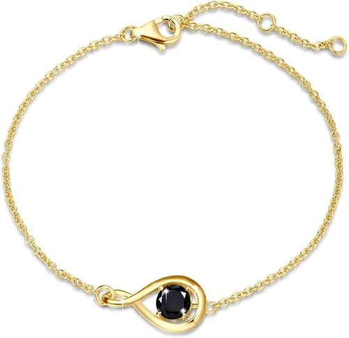 Vista 11 de FANCIME 925 Sterling Silver Infinity Birthstone Bracelets for Women abr-04