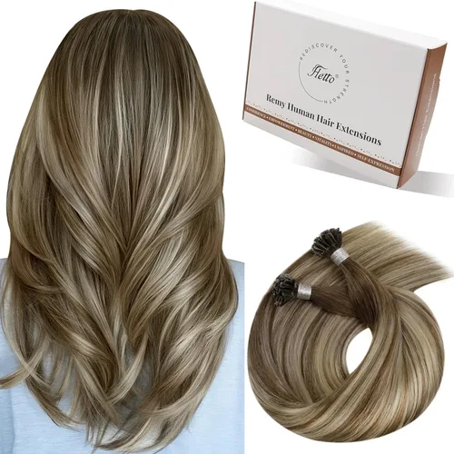 Vista 72 de 【Descuento】Hetto - Extensiones de cabello con cinta adhesiva, 40g, extensiones de cabello humano, color rubio ceniza oscuro degradado a rubio medio