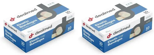 Vista 8 de Dealmed Vendaje elástico de 6 pulgadas con cierre automático – 2 vendajes elásticos, vendaje de compresión estirado de 5 yardas, producto de cuidado