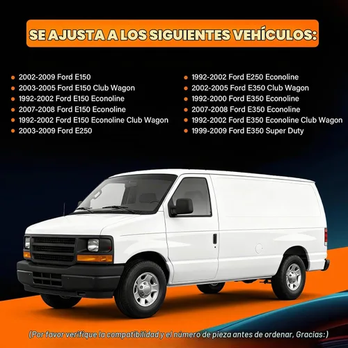 Vista 5 de Yinlowa - Pestillo de puerta inferior para Ford E150 E250 E350 E450, 6C2Z-15264A01-AA Puerta de carga con bisagras al 40% del lado del pasajero