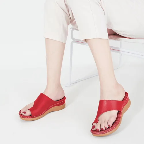 Vista 10 de Sandalias ortopédicas de cuña para mujer: cómodas y elegantes sandalias de verano para mujer, cómodas y casuales para caminar con plataforma