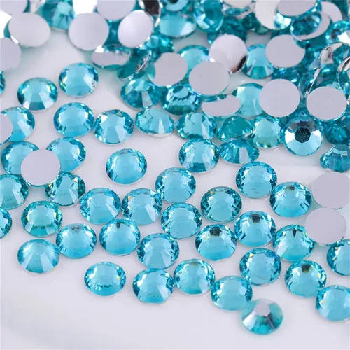 Vista 47 de 3000 unidades de diamantes de imitación termoadhesivos SS6 de 2mm con parte posterior plana, gemas de cristal de vidrio transparente redondas