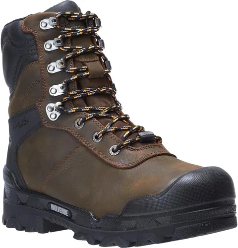 Vista 3 de Wolverine Warrior, hombre, marrón, punta comp, EH, Mt, WP, bota de 8 pulgadas, Marrón