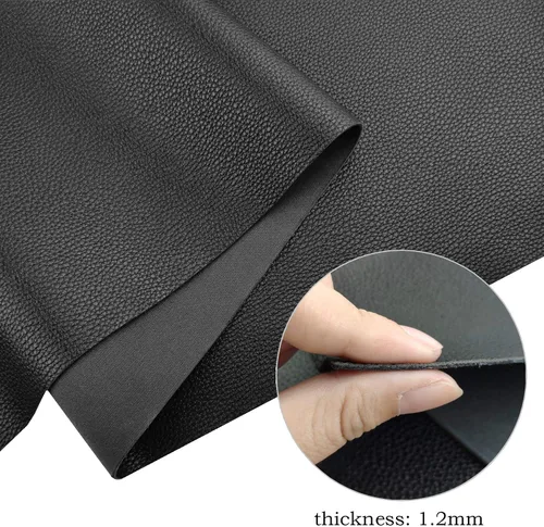 Vista 4 de AOUXSEEM Rollo de piel sintética para lazos, aretes, bolsos, monederos, costura, artesanía, tela sintética hecha a mano de 11.8 x 52 pulgadas