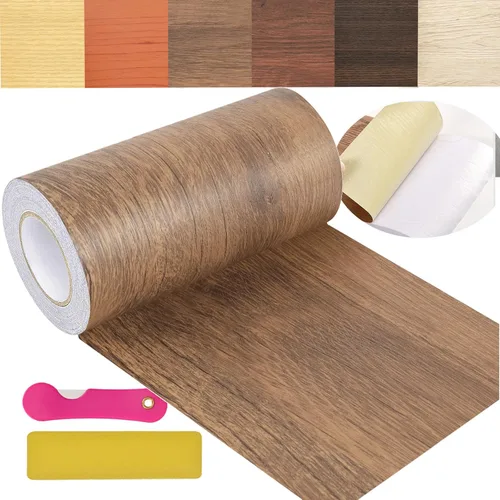 Vista 22 de Cinta de Reparación de Veta de Madera, 2.4 pulgadas X 32 pies Cinta Autoadhesiva de Color Madera para Mesas, Sillas, Zócalos, Puertas, Ventanas