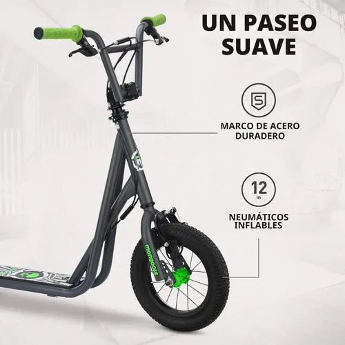 Vista 2 de Mongoose Expo Patinete, manillar estilo BMX y rotor de cable de freno, plataforma ancha para niños, jóvenes, niños y niñas de 6 años en adelante