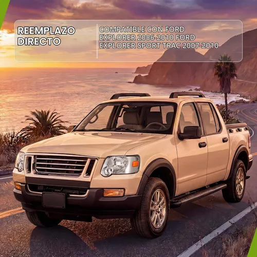 Vista 2 de Conjunto de repuesto de faros delanteros para Ford Explorer. Reflectores ámbar, carcasa cromada Compatible con Ford Explorer Sport Trac 2007-2010