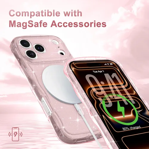 Vista 29 de Pepmune Funda magnética para iPhone 17 Pro Max, color rosa