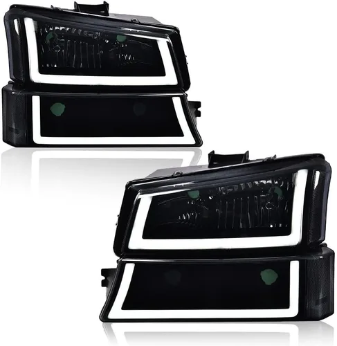 Vista 17 de PIT66 Faros LED, Compatible con 2003-2006 Chevy Silverado 1500 2500 3500 HD 2003 2004 2005 2006, Compatible con 2003-2006 Chevy Avalanche 1500 2500