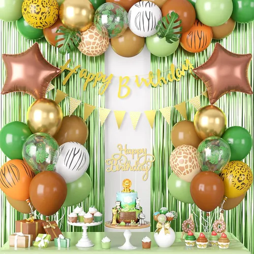 Vista 11 de Decoraciones de cumpleaños azul marino y negro para hombres, globo de confeti negro y azul con pancarta de "Happy Birthday", cortinas con flecos