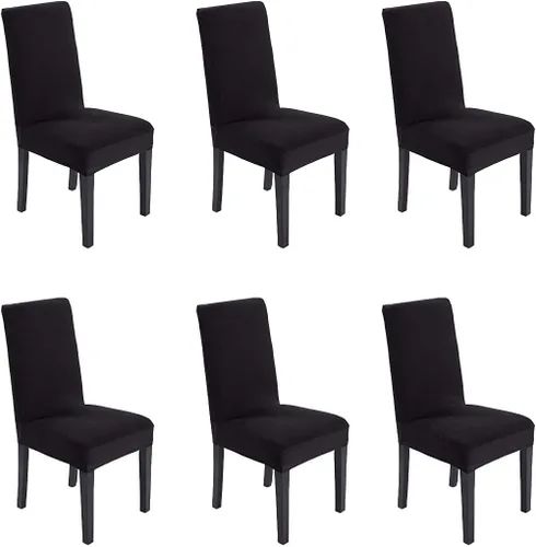 Vista 19 de Funda protectora de tela de elastano elástica extraíble y lavable para silla de comedor (color aguamarina, 6)