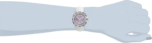 Vista 2 de TechnoMarine Technocell - Reloj de cuarzo de acero inoxidable con correa de silicona blanco 22 modelo TM-318029 Blanco Reloj de cuarzo