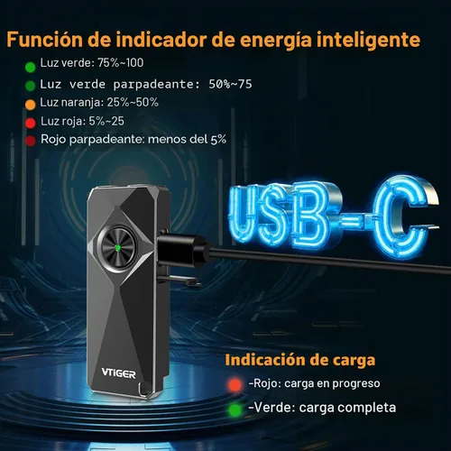 Vista 6 de VTIGER K1 - Llavero de 800 lúmenes altos, pequeña linterna recargable EDC para llavero, linterna pequeña LED compacta con magnética, mini luces