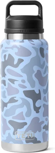 Vista 36 de YETI Rambler - Botella de 36 onzas, aislada al vacío, a prueba de fugas, de acero inoxidable con tapón para sorbos Aislamiento al vacío Azul marino