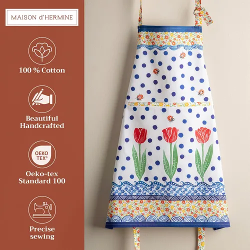 Vista 332 de Maison d' Hermine Delantales para mujer con bolsillo, 100% algodón (27.50 x 31.50 pulgadas)