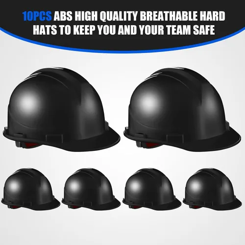 Vista 2 de Leumoi 10 piezas de casco de suspensión, casco duro de construcción para seguridad, estilo gorra de trinquete con correas de corona autoajustables