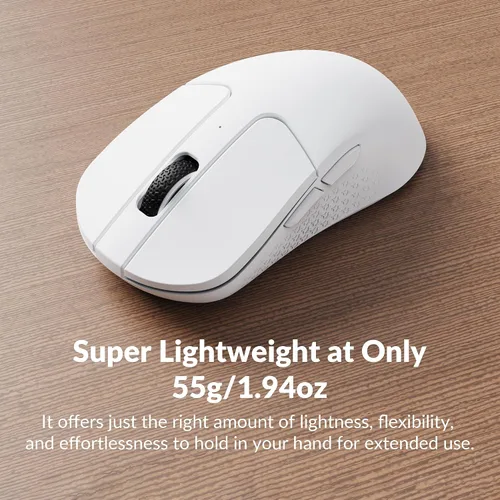 Vista 6 de Keychron M3 Mini Ratón Inalámbrico Óptico, Ratón para Juegos Bluetooth 5.1/2.4 GHz/Con Cable, Sensor Programmable PixArt 3395 con hasta 26,000 DPI