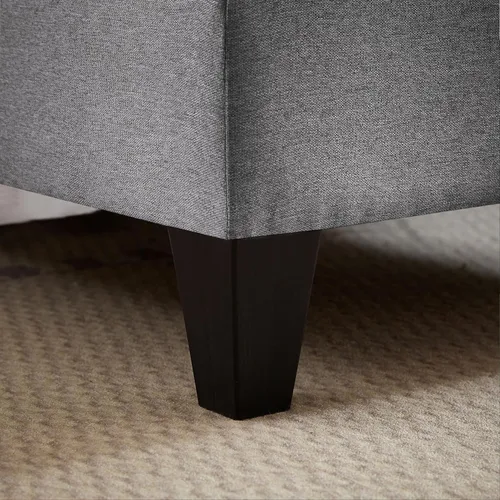Vista 5 de Sofá modular de 105 pulgadas para sala de estar, sofá grande de 4 asientos en forma de U con diván doble, fibra de lino de poliéster para sala