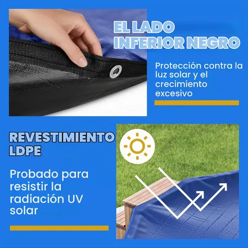 Vista 4 de Yankee - Cubierta para piscina ovalada de 12 x 18 pies para piscinas sobre el suelo