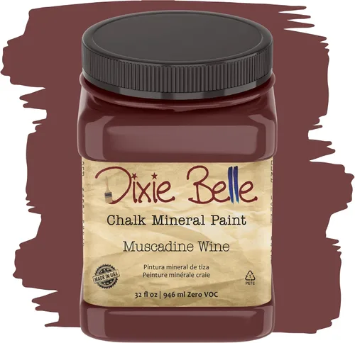 Vista 155 de Pintura para muebles con acabado de tiza Dixie Belle Paint Company - Amatista (4oz) - Pintura mineral de tiza chic púrpura profundo mate