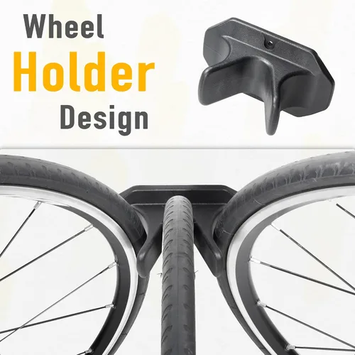 Vista 4 de BIKE HAND Swivel Bicycle Wall Hanger - Vertical Hook Wall Mount Holder - Indoor Garage Storage Bicycle Rack for MTB & Road Bikes - Max. Tire Width