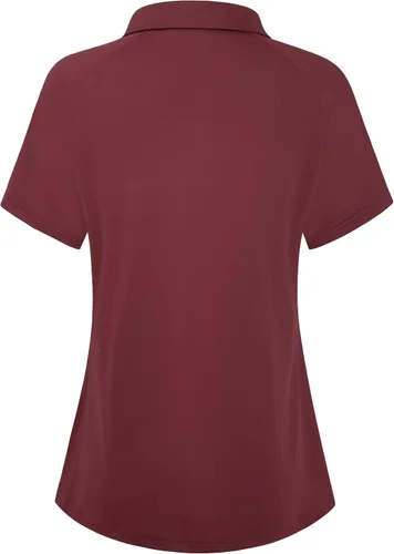 Vista 3 de CHICHO Polo de manga corta para mujer con 3 botones que absorben la humedad polo de ajuste clásico M-2XL