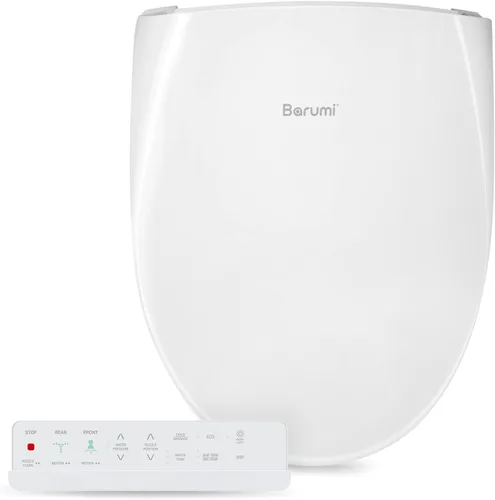 Vista 10 de Barumi Bidé [BM-4000], Asiento de inodoro con bidé eléctrico, Asiento con calefacción, Agua tibia, Control de posición, Modo ecológico, Autolimpieza