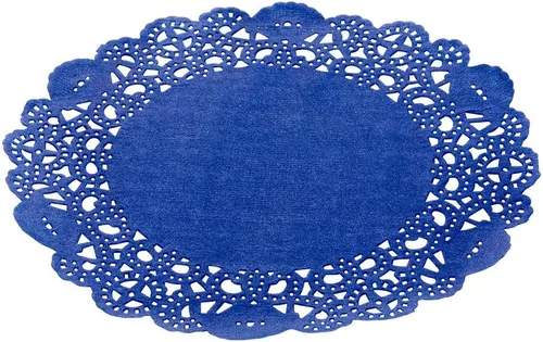 Vista 82 de Restaurantware Pastry Tek Blondas de Encaje de 4 x 4 Pulgadas 100 Vajilla Decorativa - Blondas de Mesa Desechables Redondas de Papel Negro