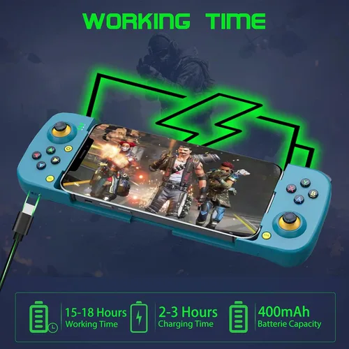Vista 4 de Controlador de juego móvil Gamepad para iPhone iOS Android PC funciona con iPhone131211X, iPad, Samsung Galaxy, Motorola, TCL, tableta, Apex