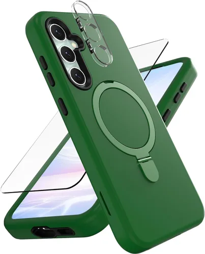 Vista 17 de Funda Magnética Diseñada para Samsung Galaxy S23 FE, con Protector de Pantalla + Protector de Lente de Cámara + Soporte, Funda para Galaxy S23 FE 5G