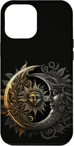 Vista 26 de Moon And Sun Celestial Yin And Yang Leaves Case for iPhone 16