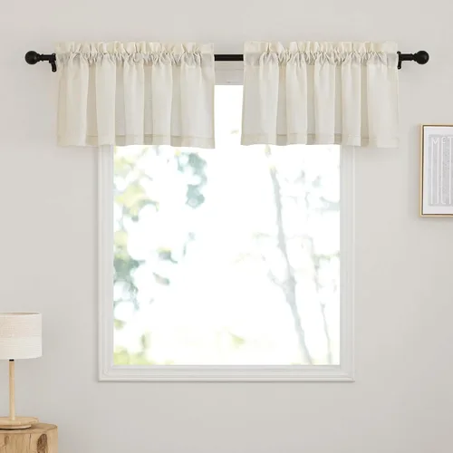 Vista 27 de RYB HOME Cortinas traslúcidas grises – Cortinas semitransparentes mezcladas de lino para privacidad, cortinas de ventana, reducción de luz para sala