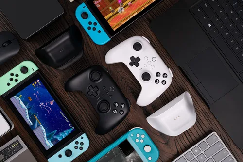 Vista 6 de 8Bitdo Ultimate Bluetooth Controller with Charging Dock, 2.4g Wireless Pro Gamepad with Back Buttons, Hall Joystick, Motion Controls and Turbo