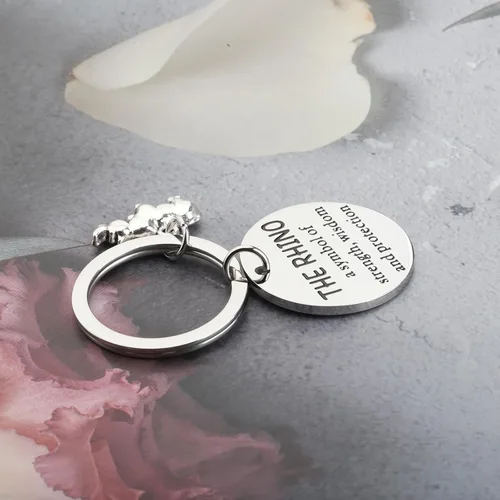 Vista 5 de Regalo de rinoceronte regalo para amantes del rinoceronte, regalo de rinoceronte, regalo de animal, rinoceronte, un símbolo de fuerza, sabiduría