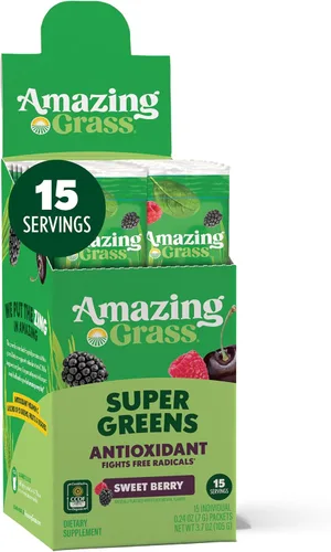 Vista 15 de Amazing Grass Mezcla de vegetales verdes Alcalinizante y Desintoxicante: Mezcla para batidos, Limpieza con super vegetales y polvo de raíz