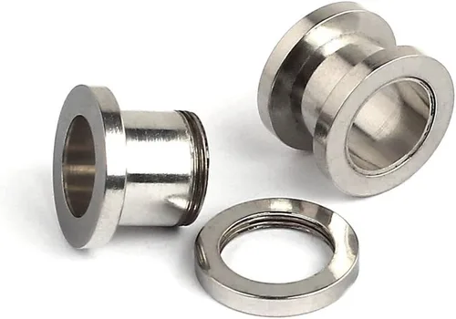 Vista 10 de Ruifan kit de 16 expansores de acero quirúrgico, 8 pares, 14 g - 00 g (1.6 mm-10 mm)