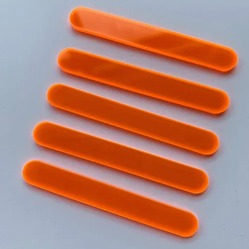 Vista 6 de 50 piezas de palitos de paleta acrílica de neón para helados, caramelos, manzanas (verde neón)