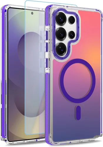 Vista 7 de Funda magnética para Google Pixel 10 Pro XL [compatible con Magsafe] [bonito diseño fluorescente de moda] a prueba de golpes, delgada, translúcida