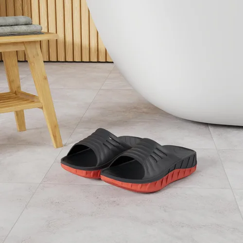 Vista 3 de GPOS Sandalias de recuperación deportiva para hombre, para fascitis plantar, gruesas, acolchadas, ligeras, cómodas, ortopédicas