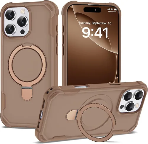 Vista 12 de Funda compatible con iPhone 12 y 12 Pro de 6.1 pulgadas con soporte de anillo magnético [protección militar contra caídas] [compatible con MagSafe]