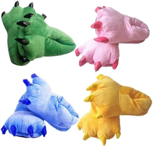Vista 3 de Win8Fong Cosplay Monster Paw - Zapatillas de peluche con pies de monstruo