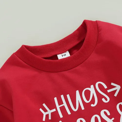 Vista 19 de Enterizo de manga larga con estampado de letras para bebés, niñas y niños