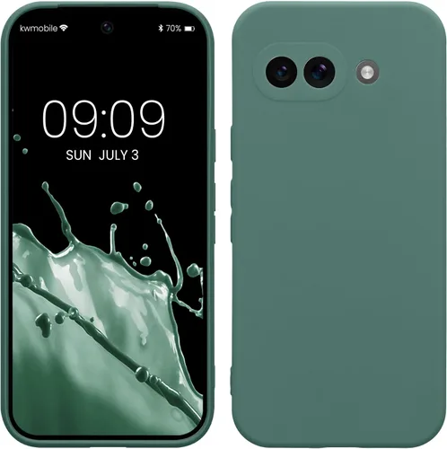 Vista 119 de kwmobile Funda compatible con Google Pixel 9 - Funda protectora delgada de TPU para teléfono - Acabado mate suave - Piedra antigua