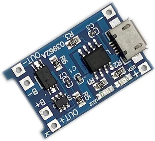 Vista 4 de Kiro&Seeu 5PCS TP4056 Mirco-USB 5V 1A 18650 Cargador de batería de litio Módulo de carga Junta de carga con funciones de protección dual