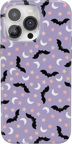 Vista 139 de Casely Funda para iPhone 14 Pro Max All Boo'd Up Fantasma púrpura Compatible con MagSafe Diseño clásico ultrafino
