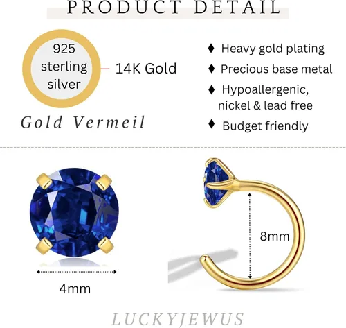 Vista 58 de 925 Sterling Silver Small Huggie Half Hoop Earrings for Women