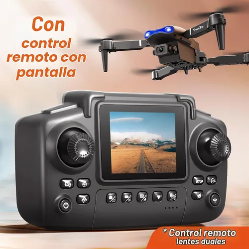 Vista 3 de Dron elicci E99 con controlador de pantalla, dos baterías, sujeción de altitud, despegue y aterrizaje con una tecla, evasión activa de obstáculos.