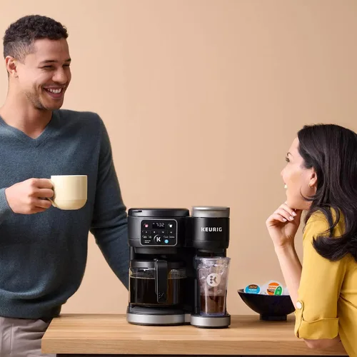 Vista 10 de Keurig KD5600 K-Duo - Cafetera caliente y helada de una sola porción y jarra, depósito de 72 onzas, tecnología MultiStream (Gen 2), negro (renovado)
