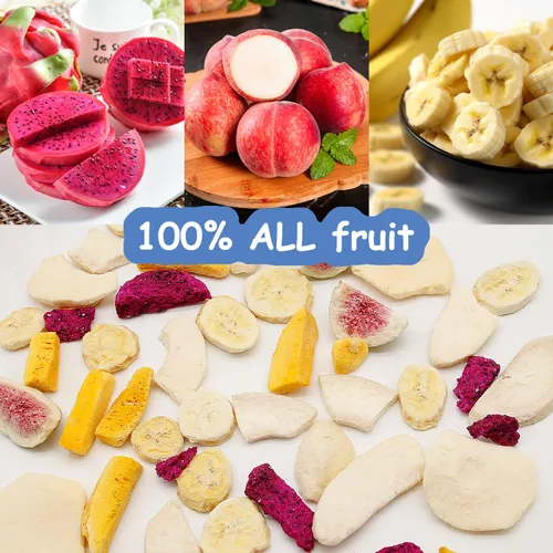 Vista 3 de ONETANG Fruta mixta liofilizada, paquete de 12 unidades, sin OMG, Kosher, sin azúcar añadida, sin gluten, vegano, regalos de vacaciones, aperitivo